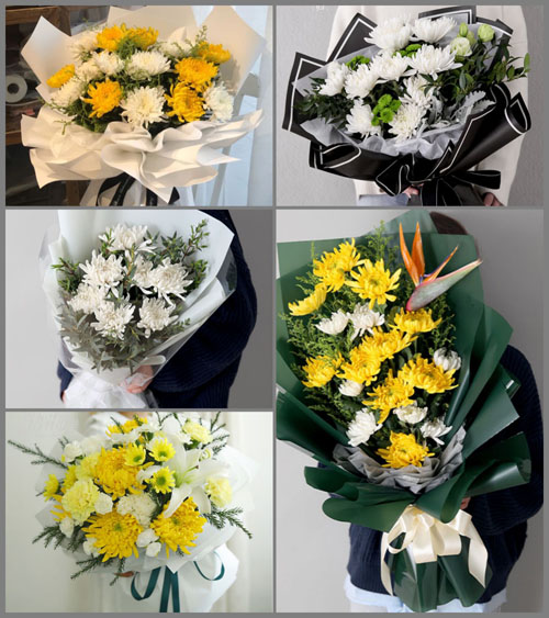 江苏淮安金湖县陈桥镇白事花束代送